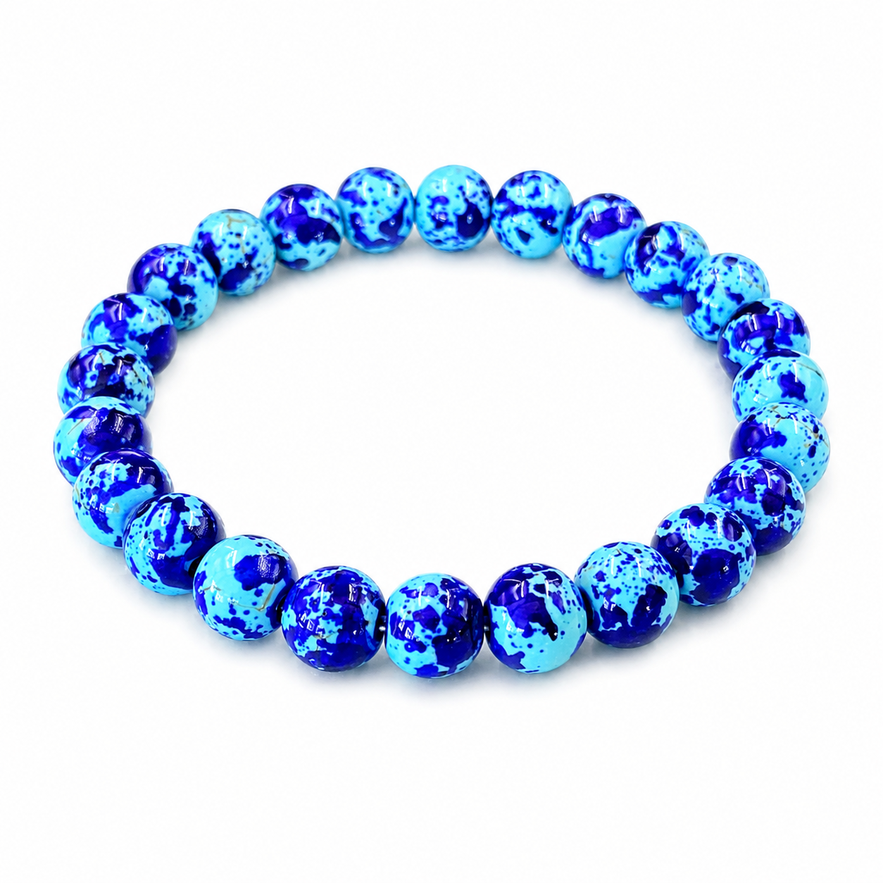 Rainbow Stone Bracelet with Sprayed and Painted Enamel Glass Confidence & Self-Esteem