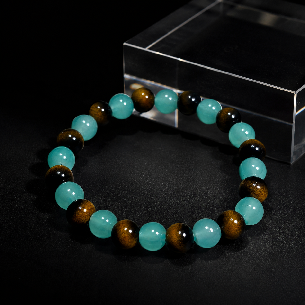 Natural amethyst tiger's eye bracelet Focus & Productivity
