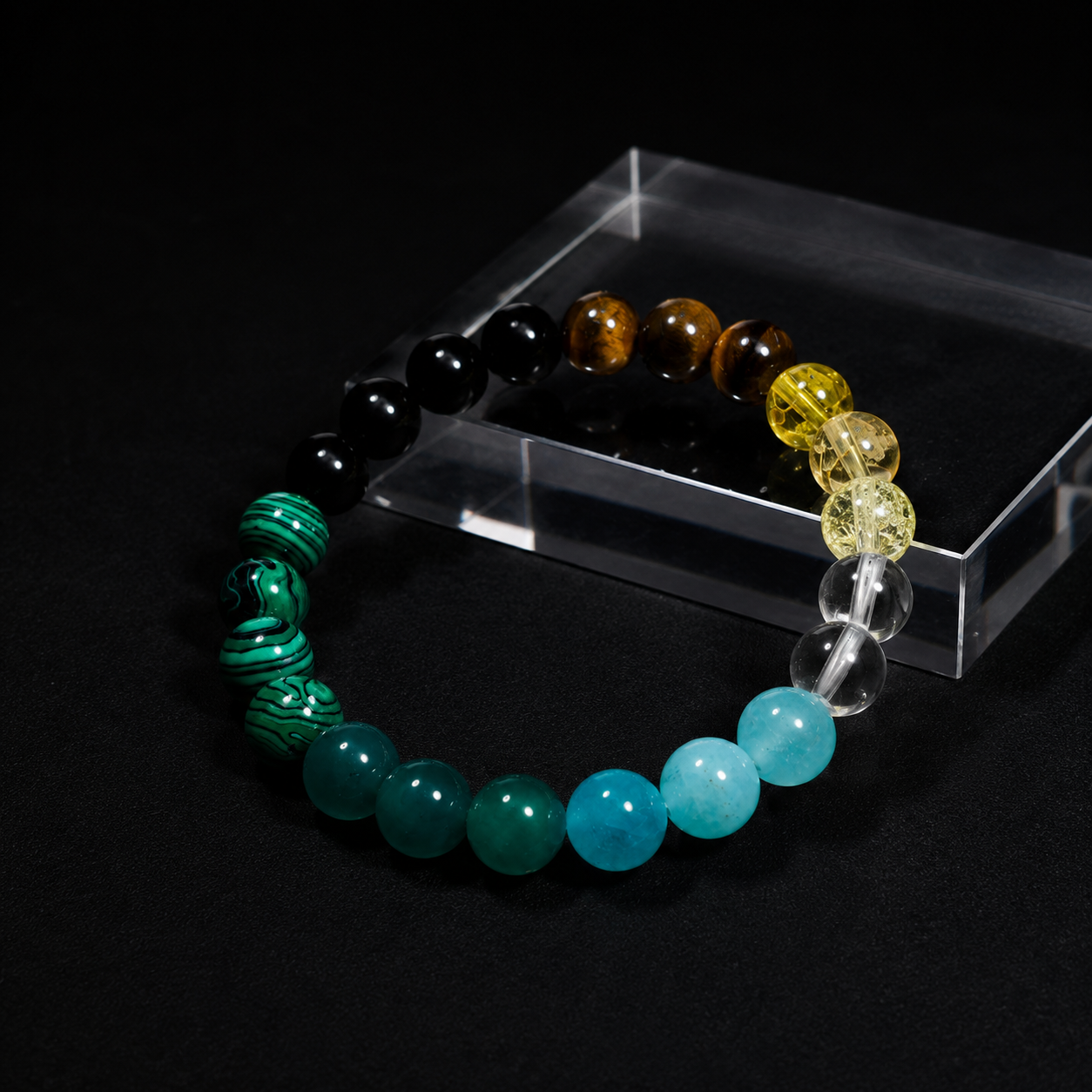 Vintage natural stone bracelet brings wealth