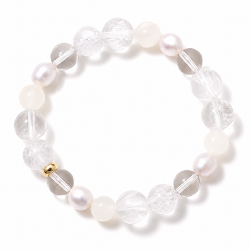 Auspicious Crystal Bead Single-Strand Bracelet for Wealth