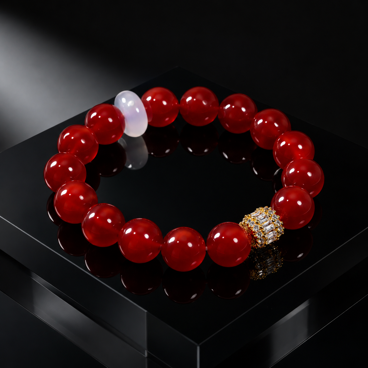 Natural Red Agate Crystal Bracelet for protection and safety