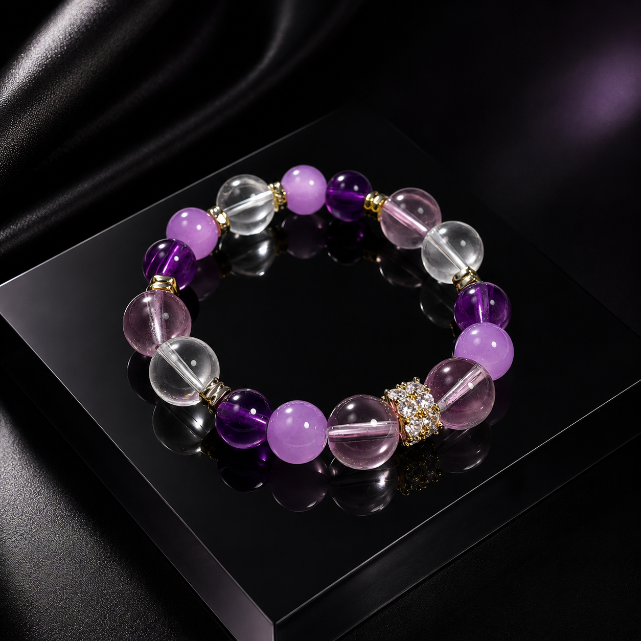 Natural amethyst Uruguayan bracelet for protection and safety