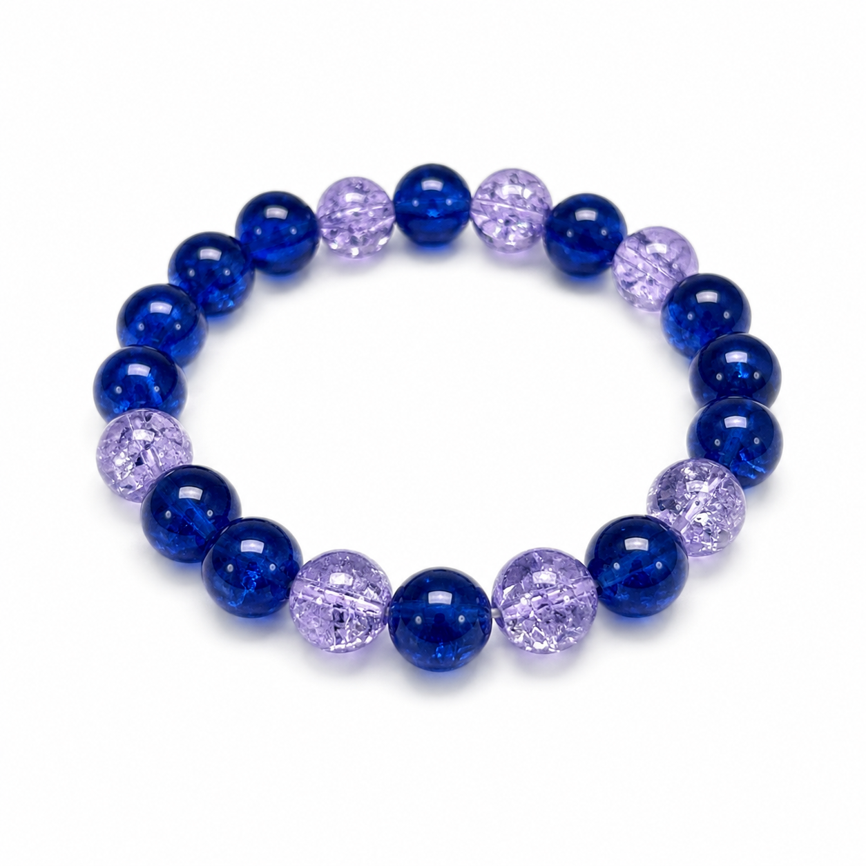 High-end crystal bead bracelet, deep blue Sleep & Relaxation