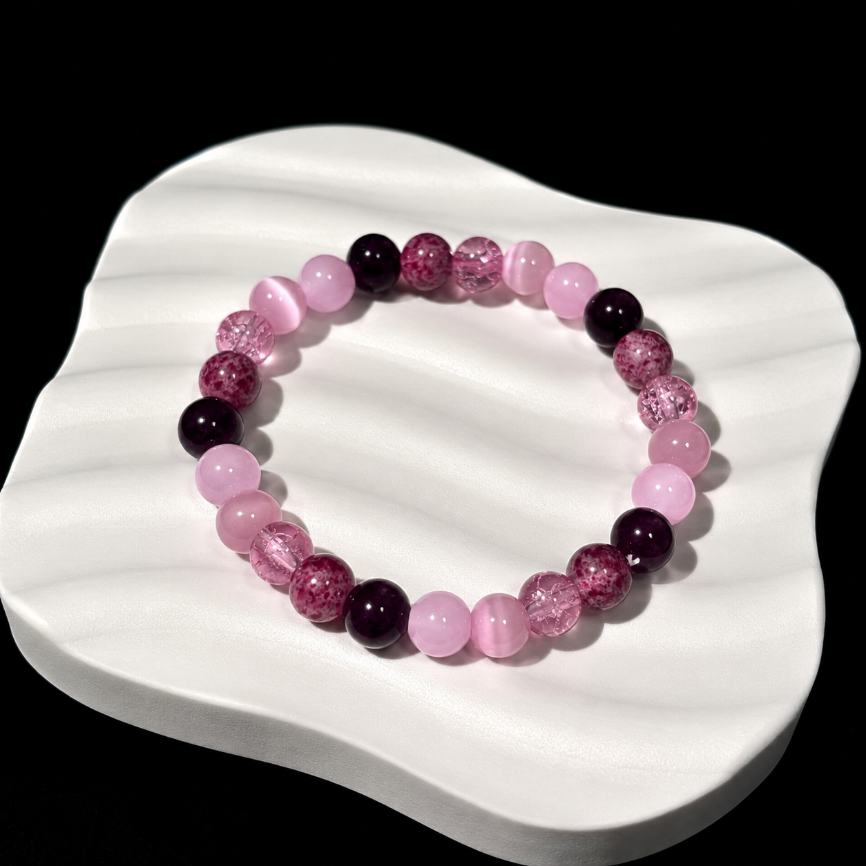 Nine different natural stone glass bracelets to protect your love.