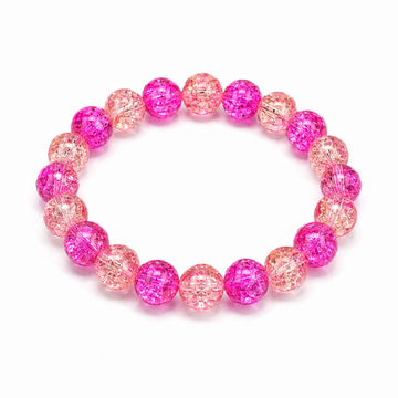 Playing with crystal beads to improve health - Pink and yellow