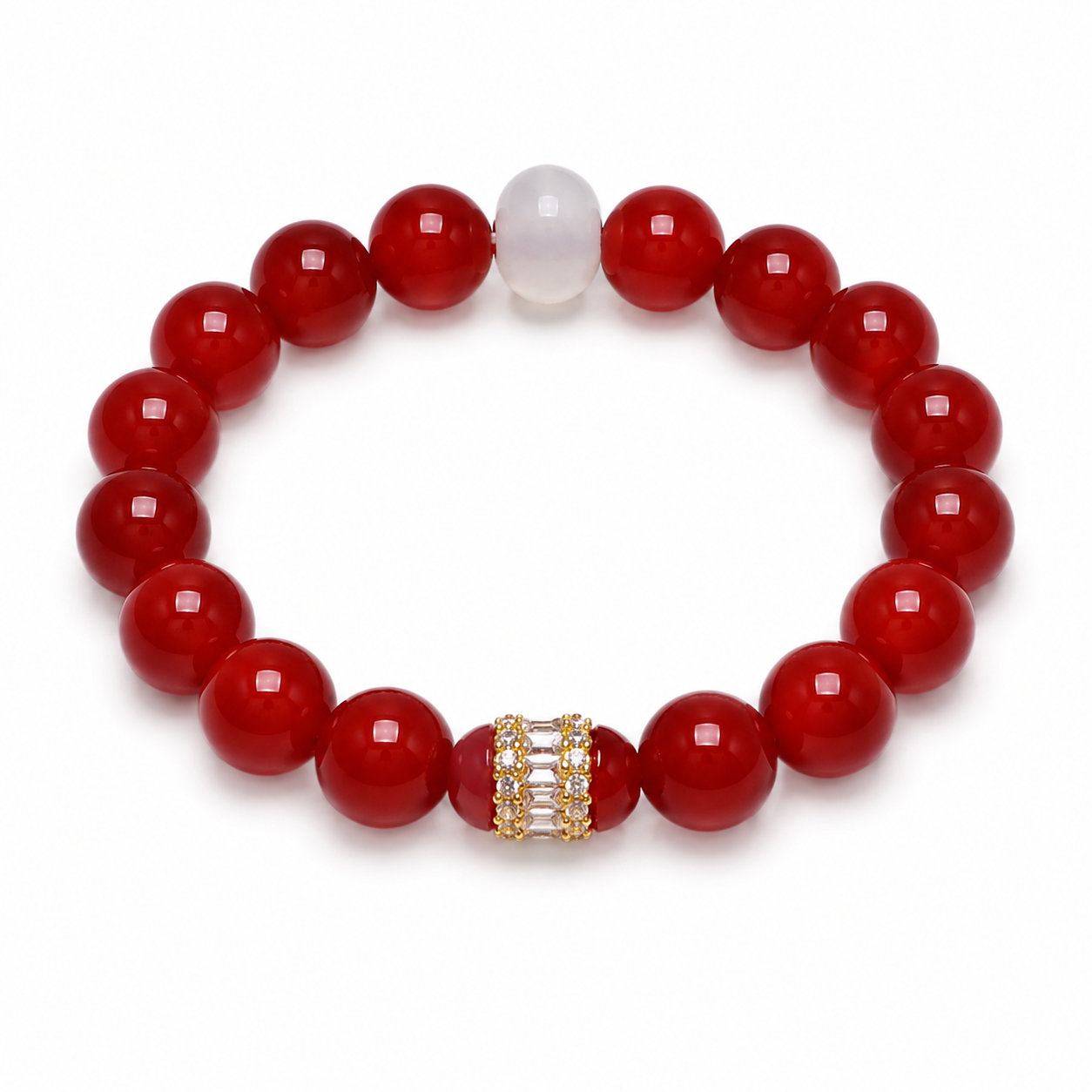 Natural Red Agate Crystal Bracelet for protection and safety