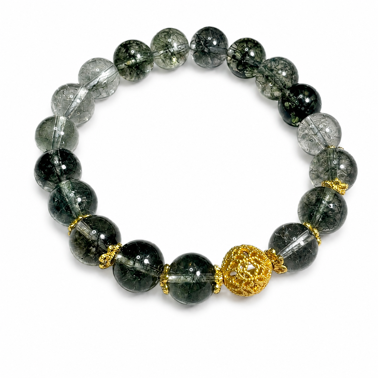 Natural malachite phantom quartz bracelet for health