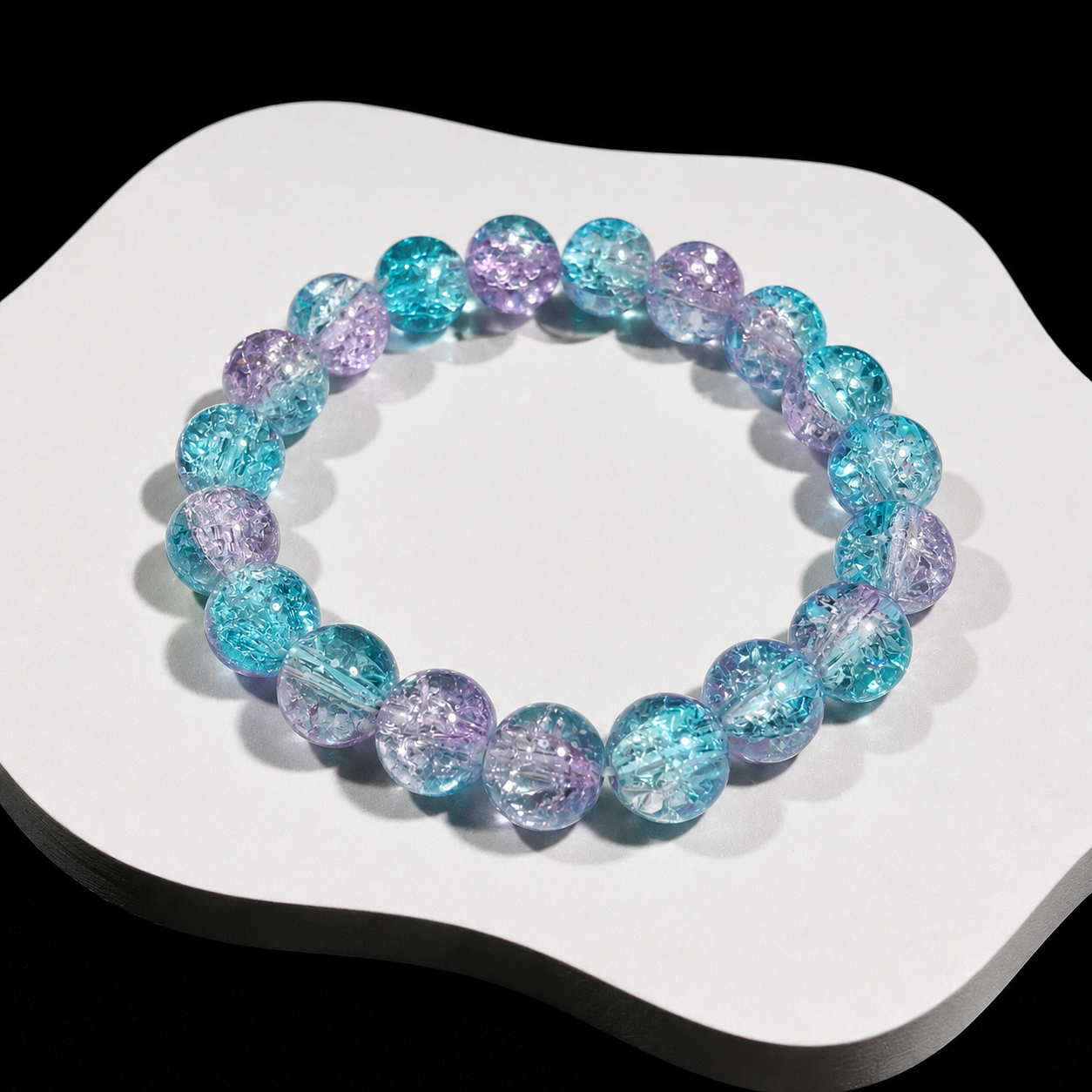 High-end beaded crystal bracelet, blue – a symbol of protecting love.