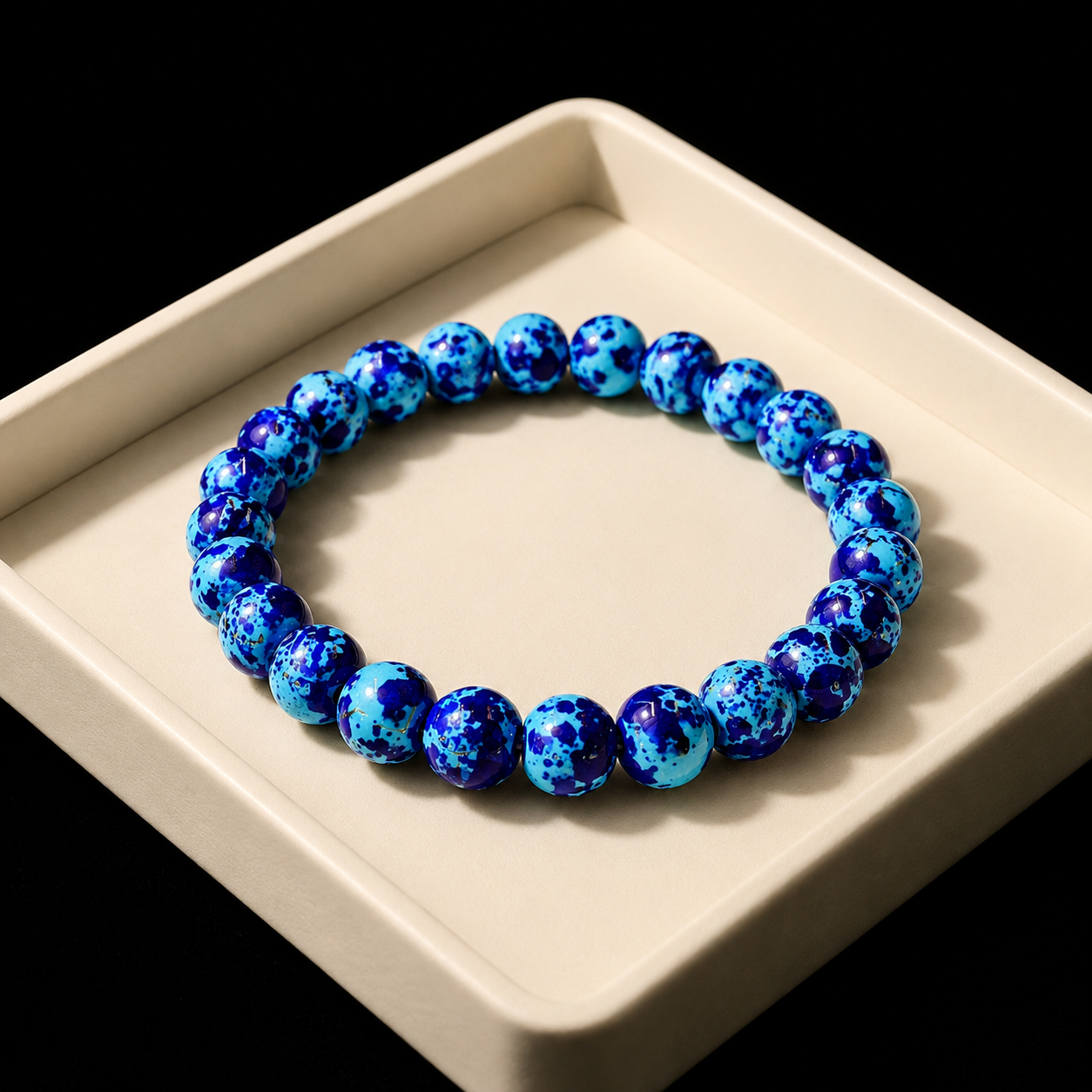 Rainbow Stone Bracelet with Sprayed and Painted Enamel Glass Confidence & Self-Esteem