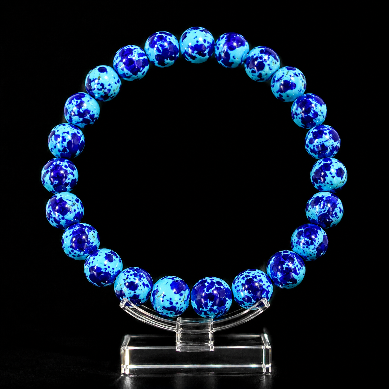 Rainbow Stone Bracelet with Sprayed and Painted Enamel Glass Confidence & Self-Esteem