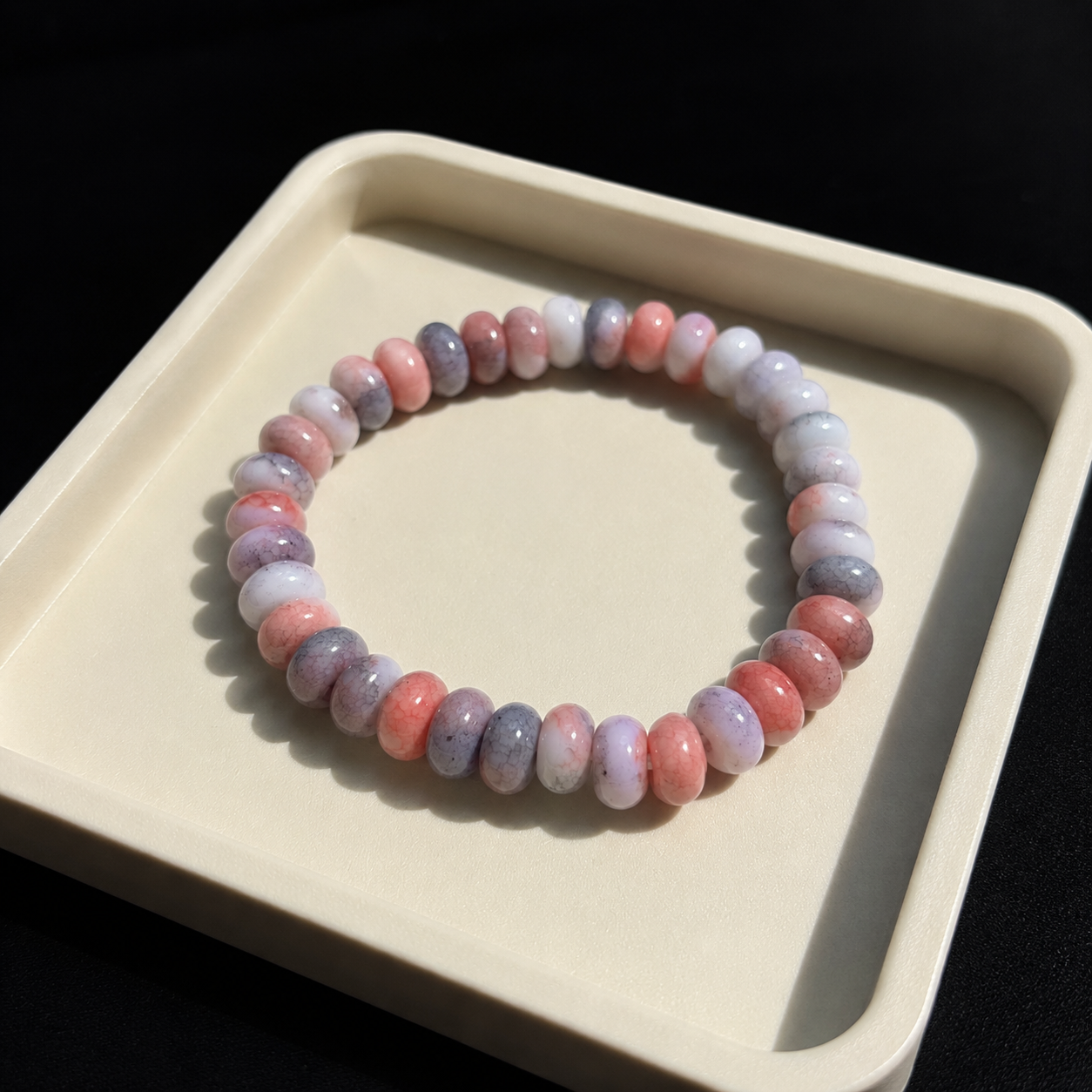 Vintage natural stone and crystal bracelets relieve stress