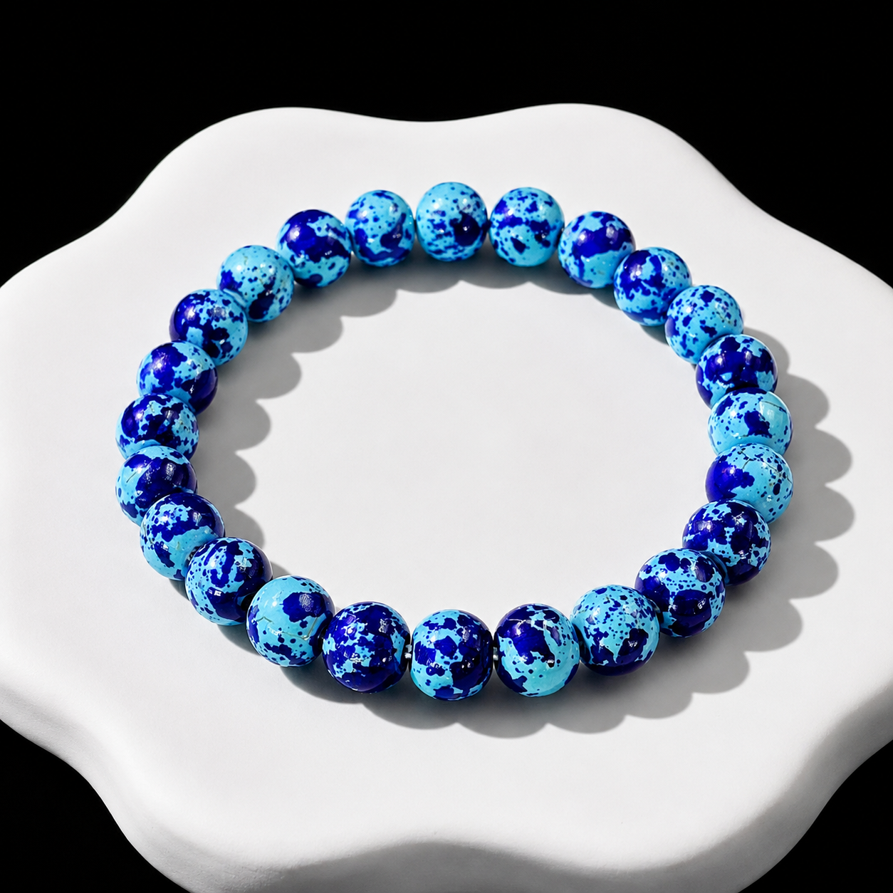 Rainbow Stone Bracelet with Sprayed and Painted Enamel Glass Confidence & Self-Esteem