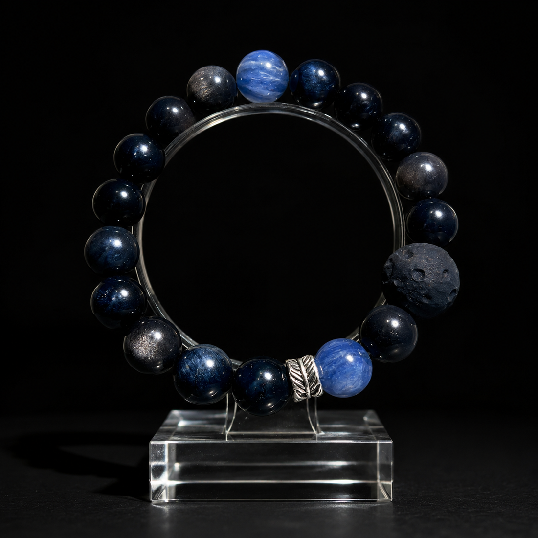 Natural crystal blue tiger's eye bracelet relieves stress