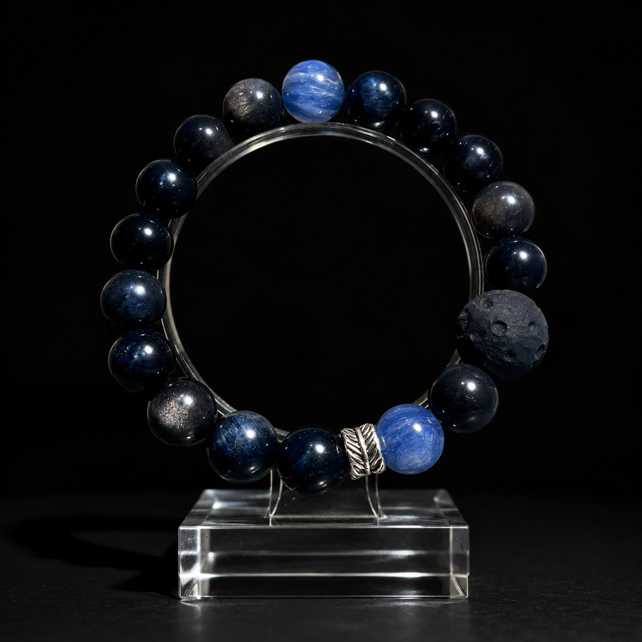 Natural crystal blue tiger's eye bracelet relieves stress