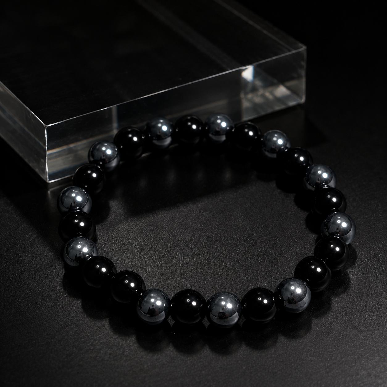 Nine different elements of natural glass bracelet bring wealth