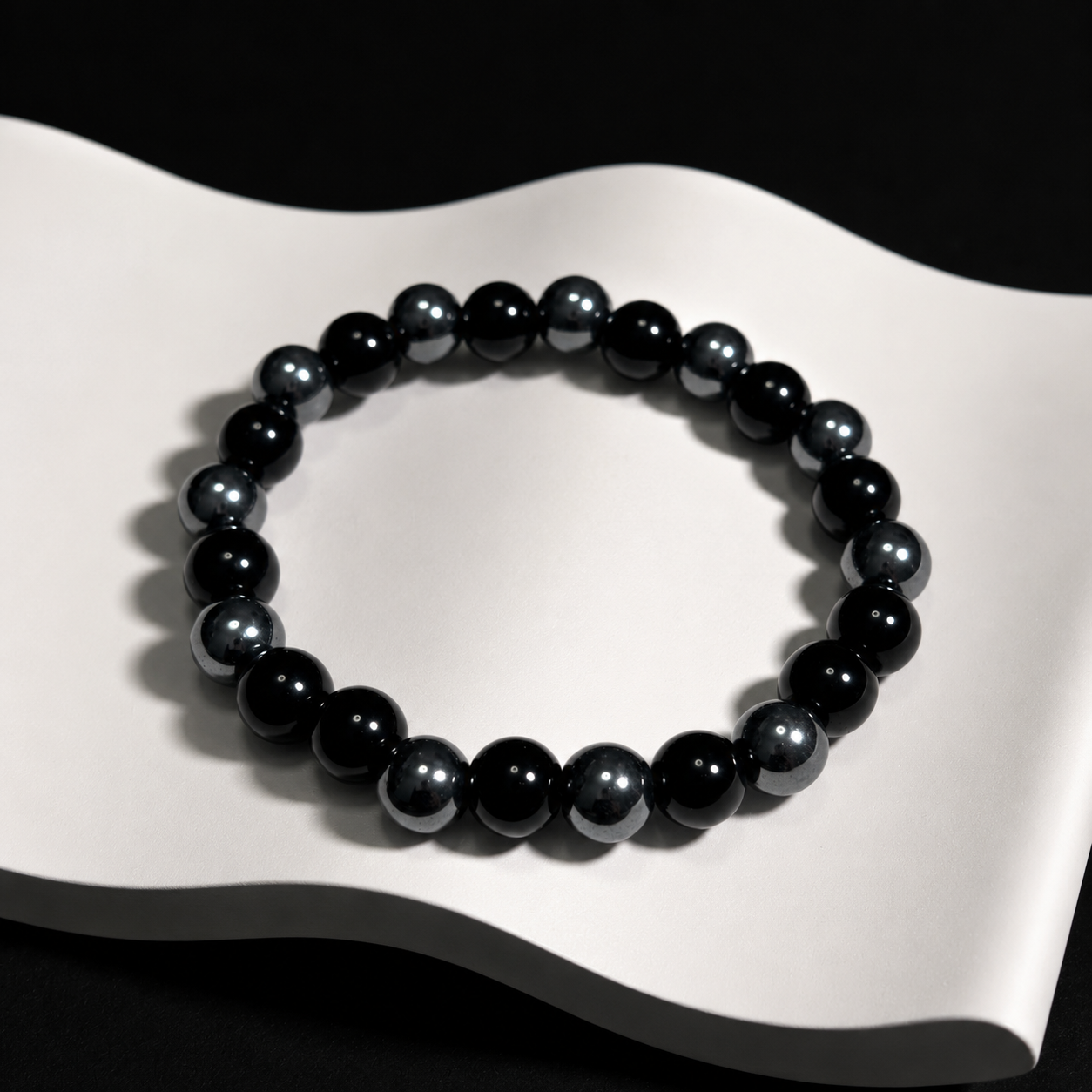 Nine different elements of natural glass bracelet bring wealth