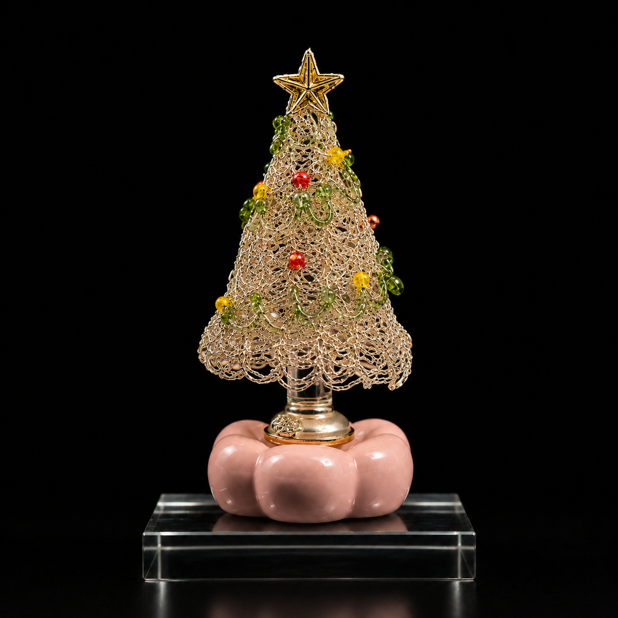 Star of Luck Glass Christmas Tree