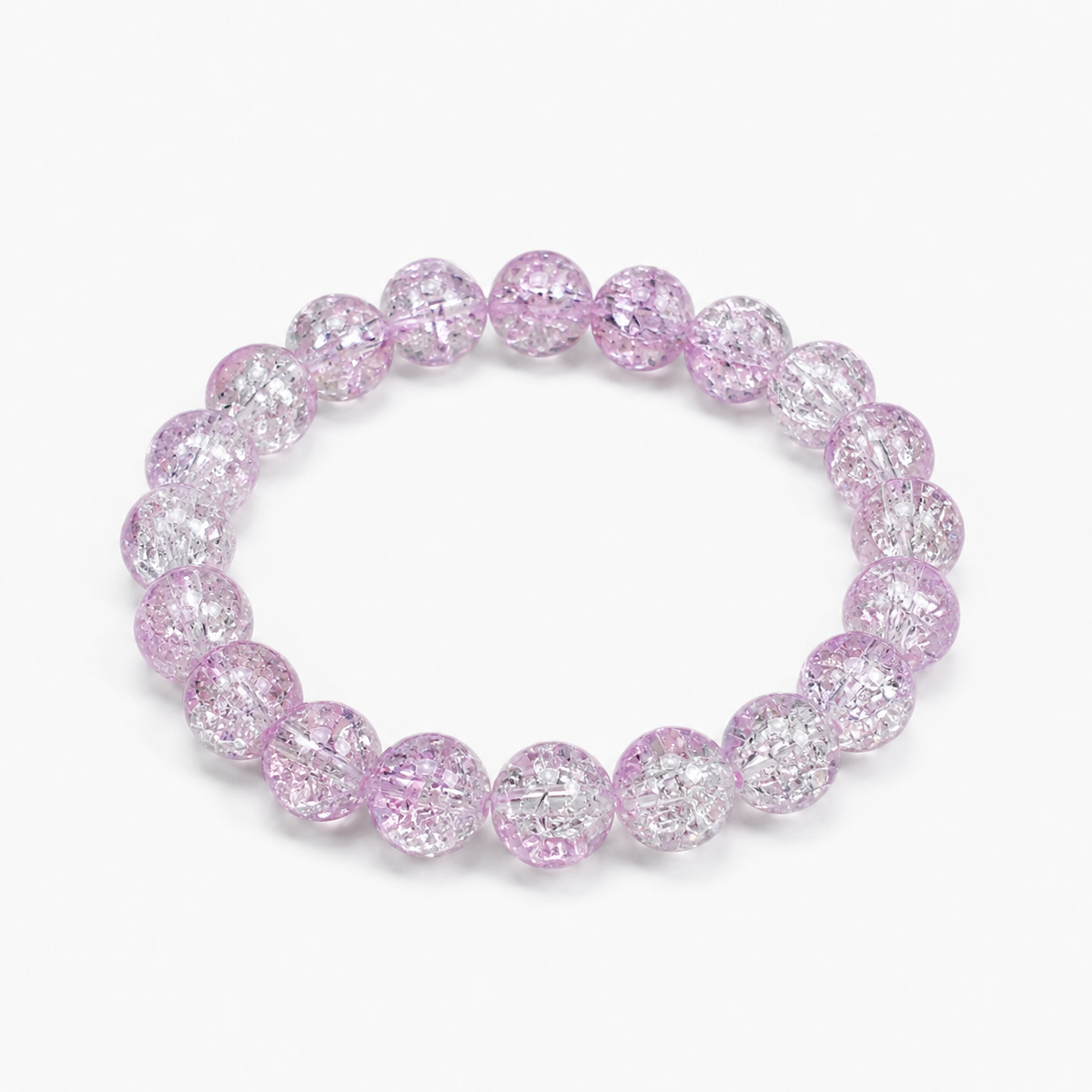 Playing with broken beads and crystal bracelets brings health benefits. (Violet)
