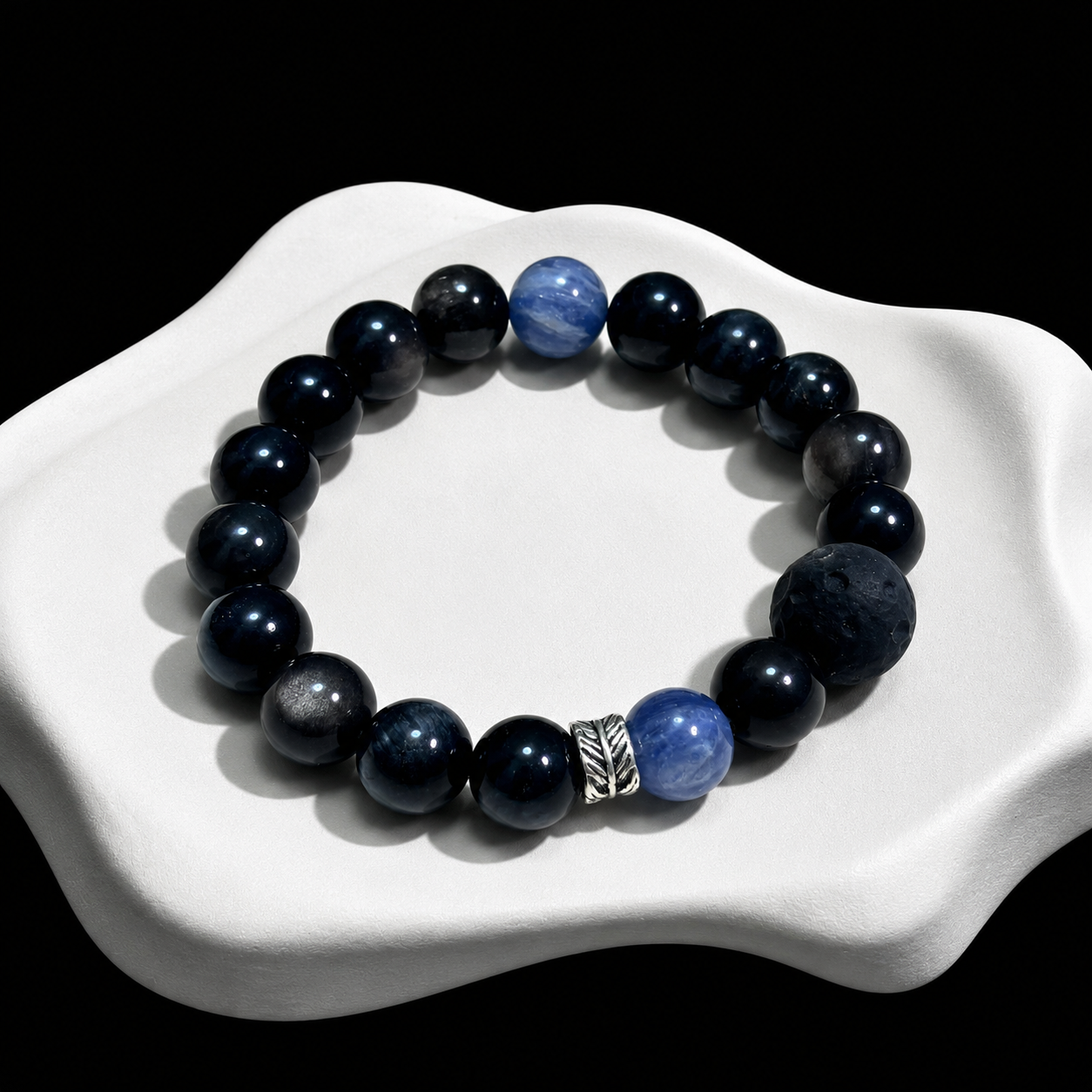 Natural crystal blue tiger's eye bracelet relieves stress