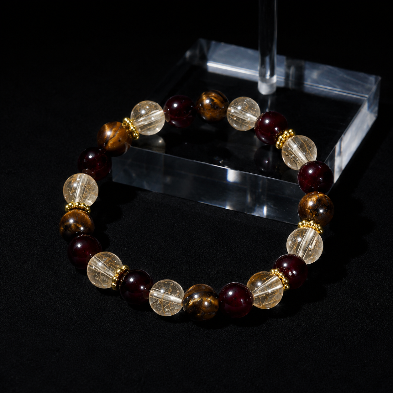Vintage natural stone bracelet brings wealth