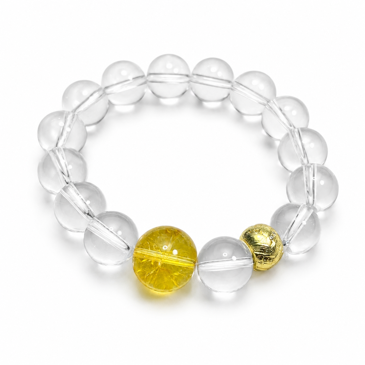 Natural pure white crystal lucky bracelet