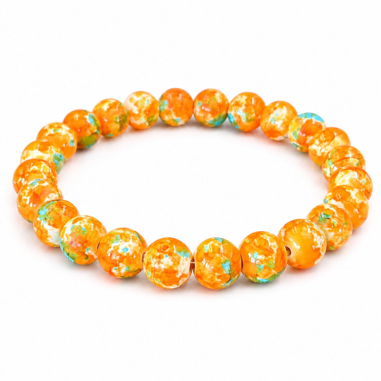 Rain-colored stone spray-painted glass bracelet Sleep & Relaxation