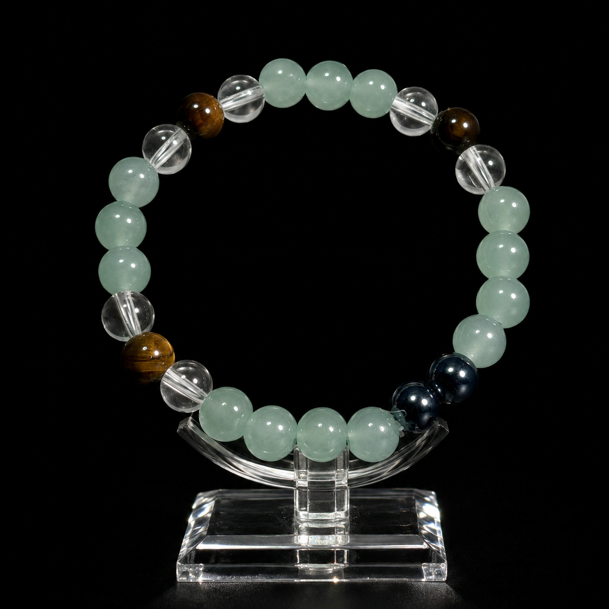 Nine different elemental natural stone glass bracelets relieve stress
