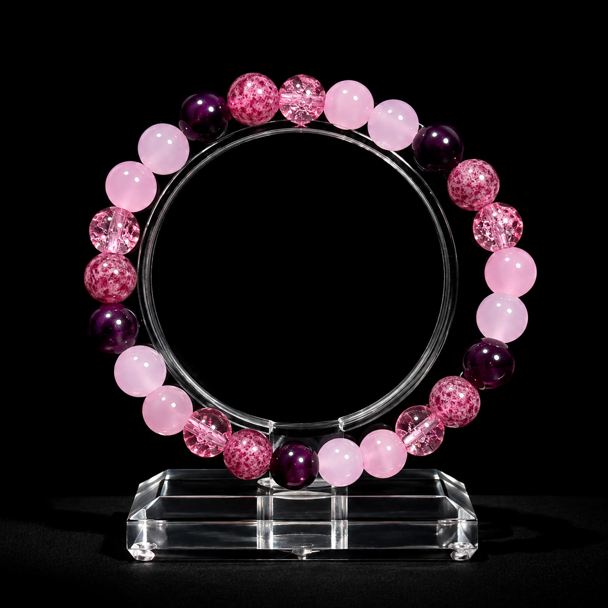 Nine different natural stone glass bracelets to protect your love.
