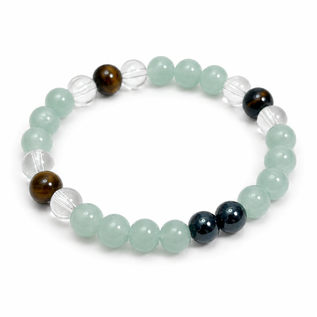 Nine different elemental natural stone glass bracelets relieve stress