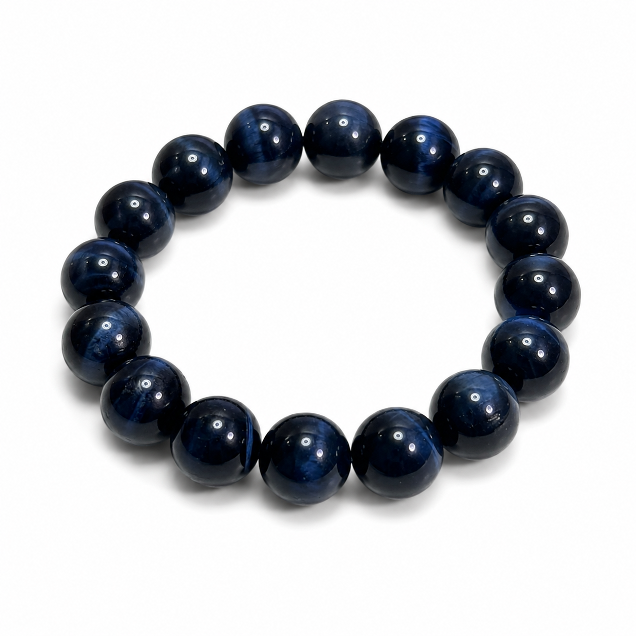 Natural blue tiger's eye crystal bracelet brings wealth.