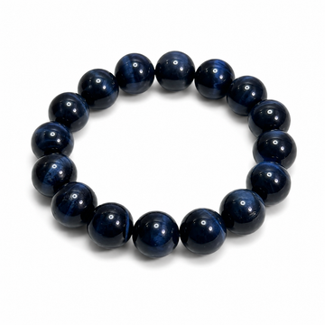 Natural blue tiger's eye crystal bracelet brings wealth.