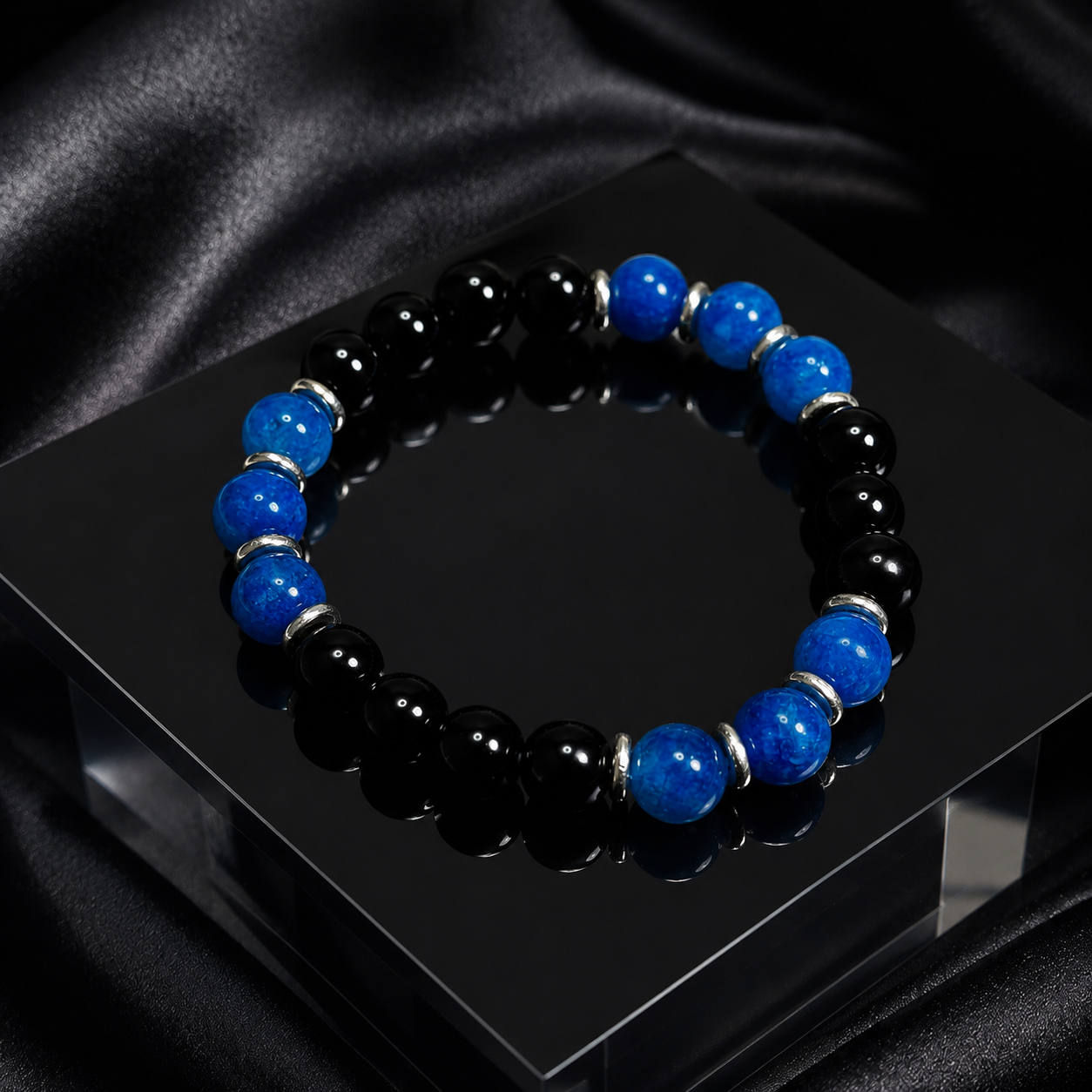 Amethyst bracelet with natural tiger's eye beads Make wish