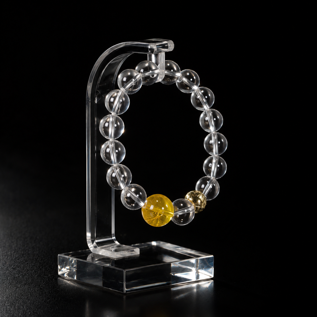 Natural pure white crystal lucky bracelet