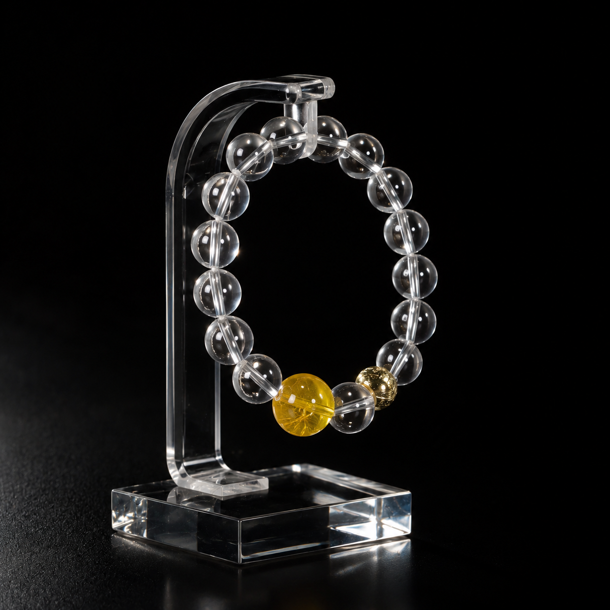 Natural pure white crystal lucky bracelet