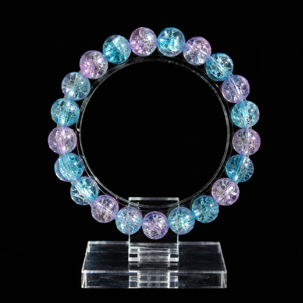 High-end beaded crystal bracelet, blue – a symbol of protecting love.
