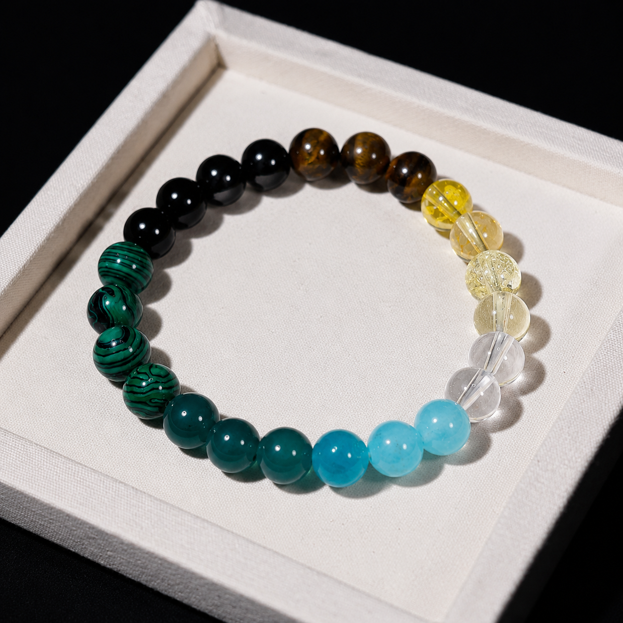 Vintage natural stone bracelet brings wealth