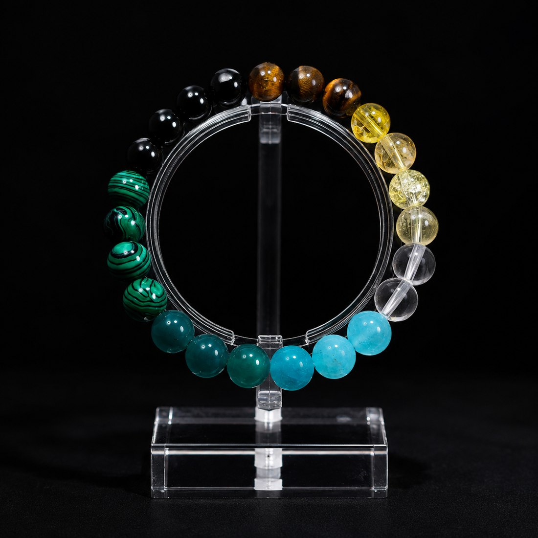 Vintage natural stone bracelet brings wealth