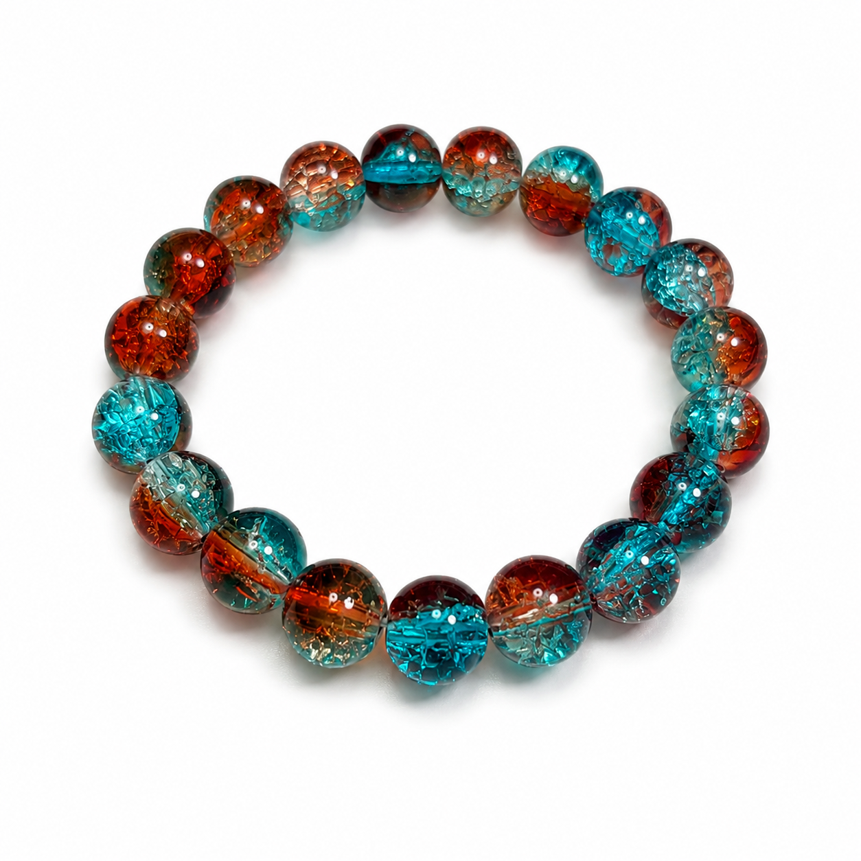 High-end beaded crystal bracelet with blue and yellow beads Sleep & Relaxation