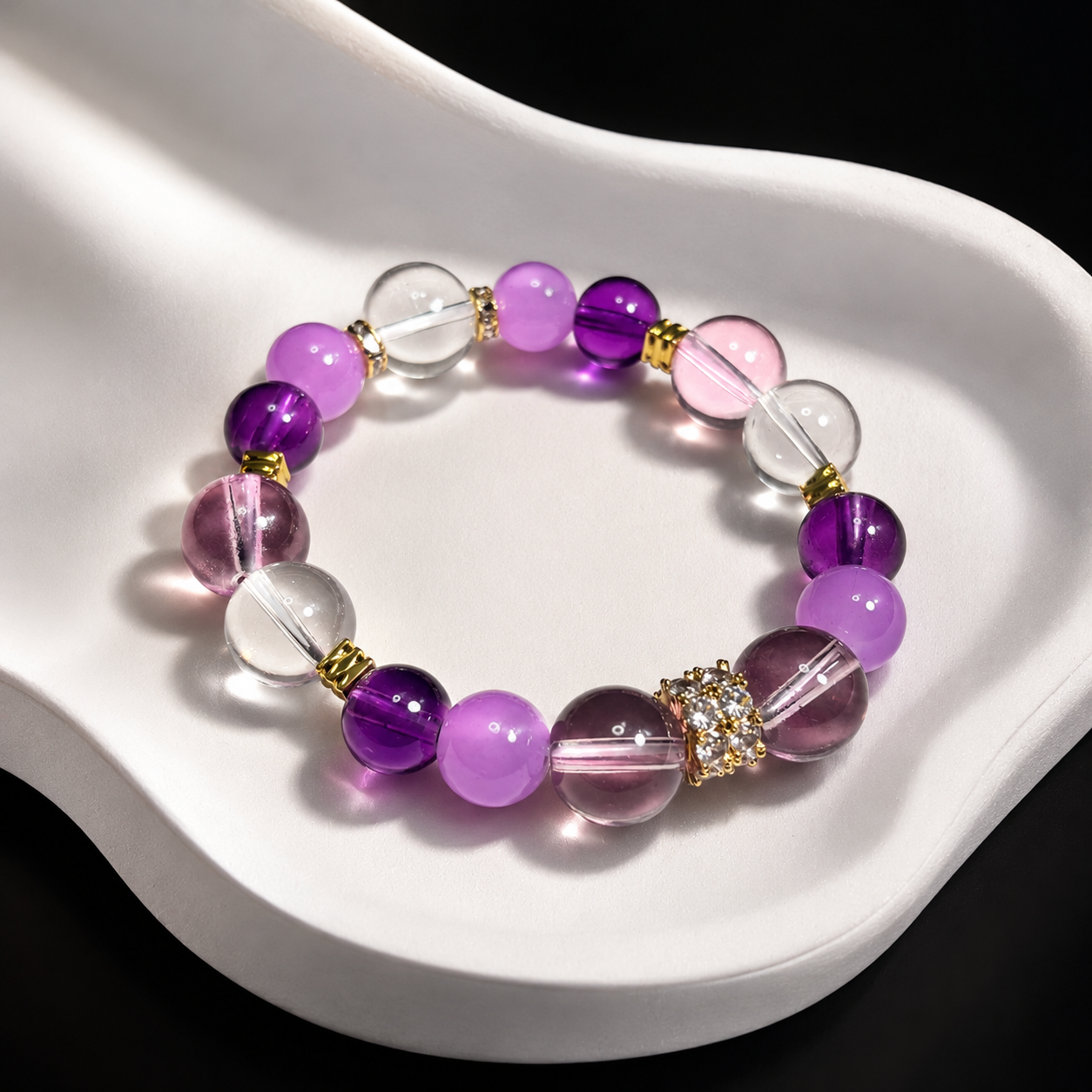 Natural amethyst Uruguayan bracelet for protection and safety