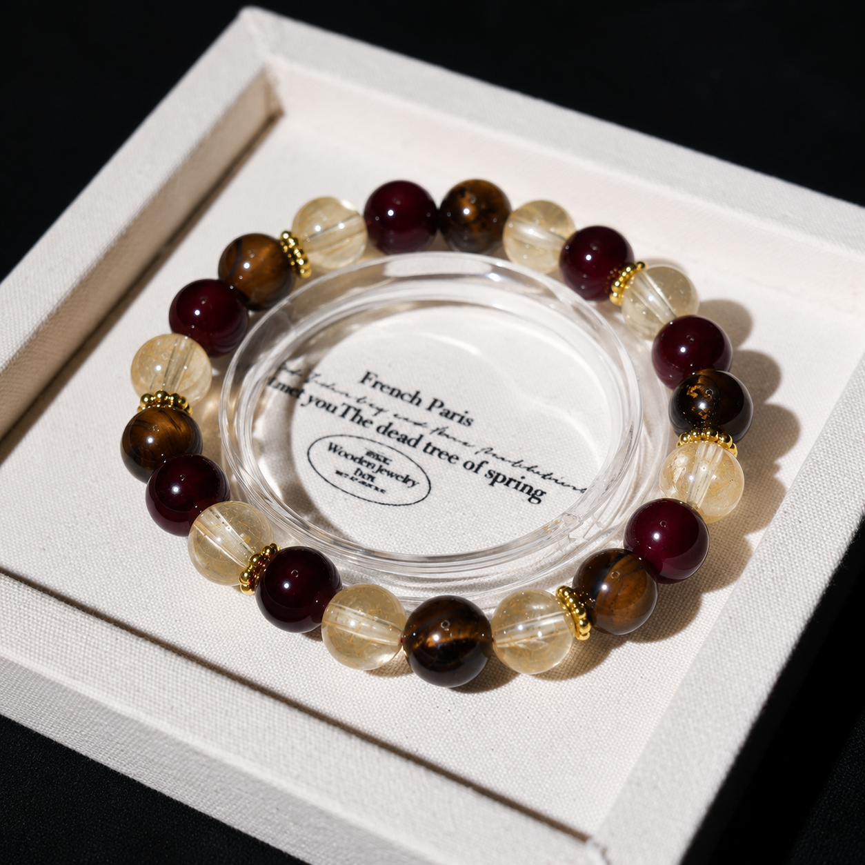 Vintage natural stone bracelet brings wealth