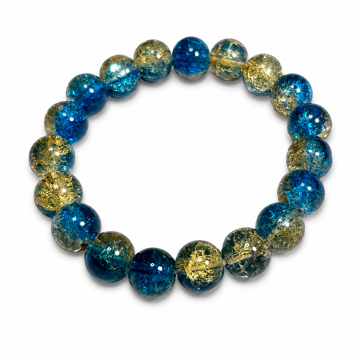 Dark blue crystal bead bracelet for protection and safety