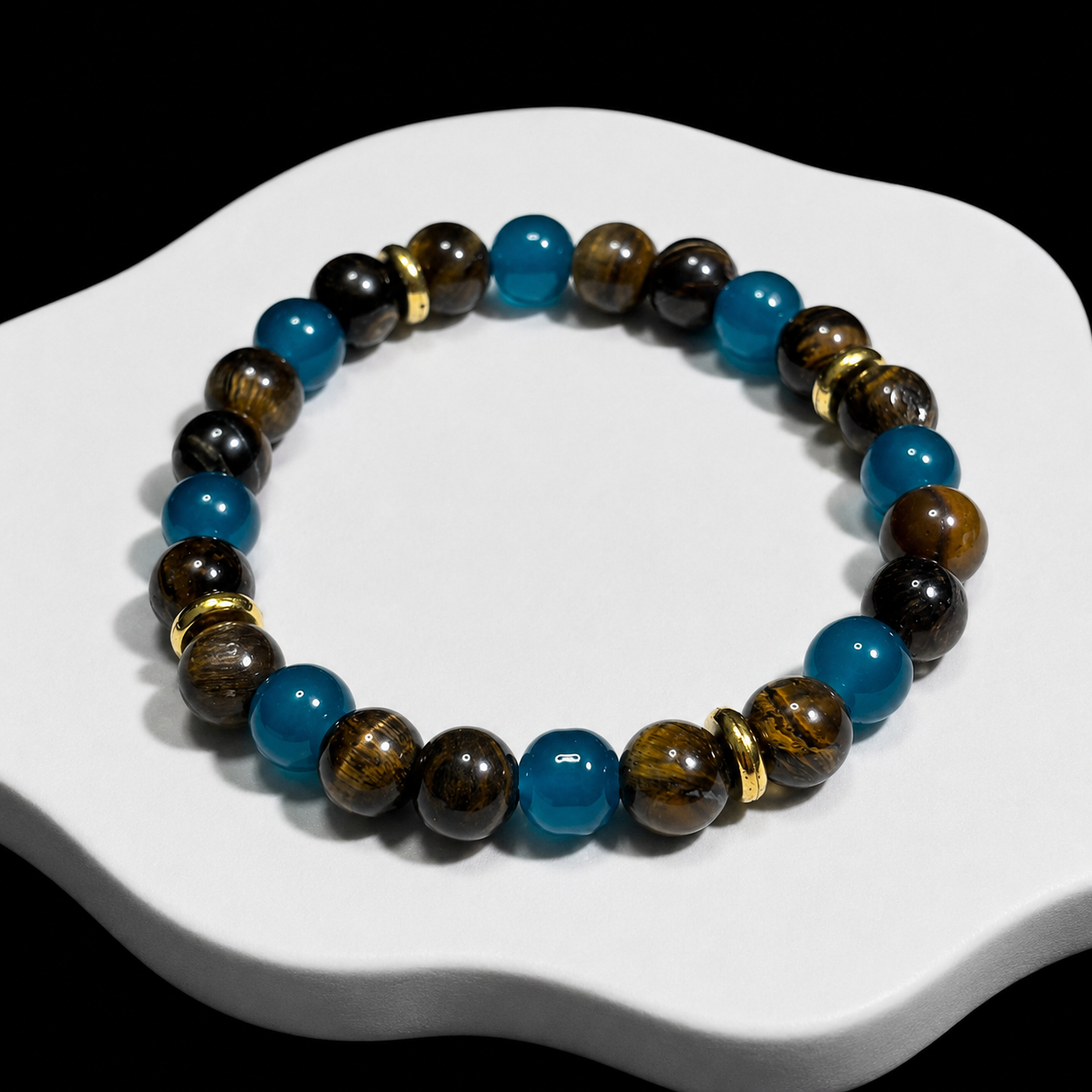Nine different elements of natural glass bracelet bring wealth