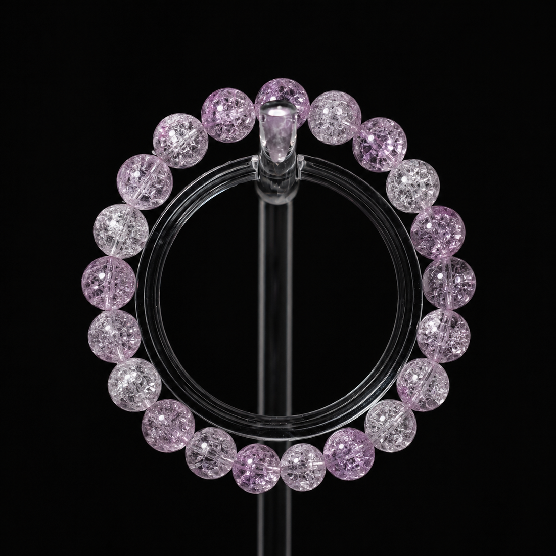Playing with broken beads and crystal bracelets brings health benefits. (Violet)