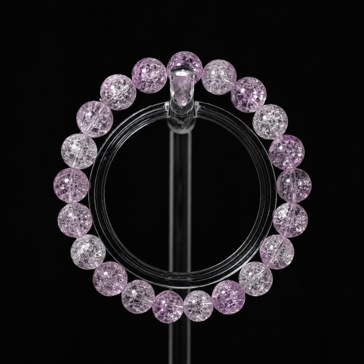 Playing with broken beads and crystal bracelets brings health benefits. (Violet)