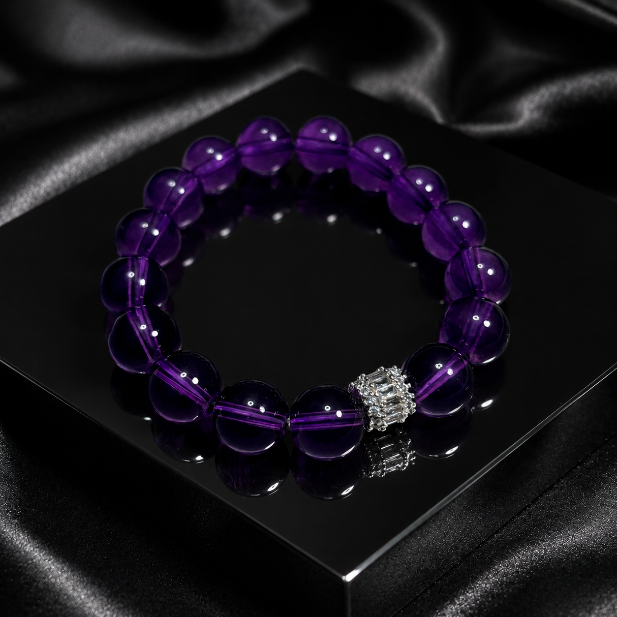Natural Uruguayan Amethyst Wish-Fulfilling Bracelet