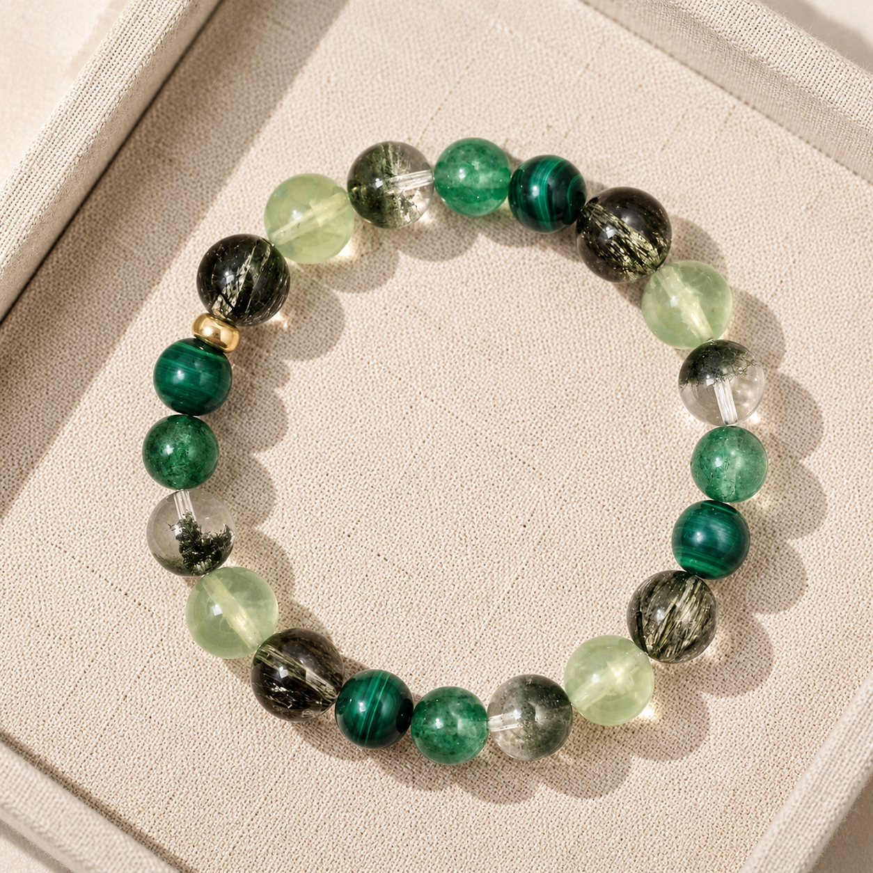 Auspicious Crystal Bead Single-Strand Bracelet for protection and safety