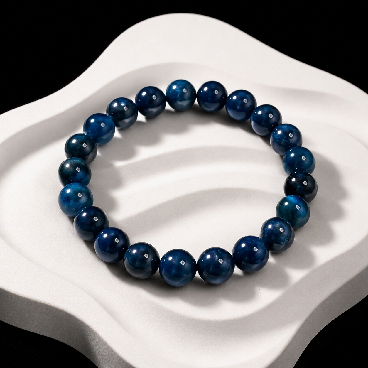 Strawberry crystal lapis lazuli bracelet with blue chrysotile for protection and safety