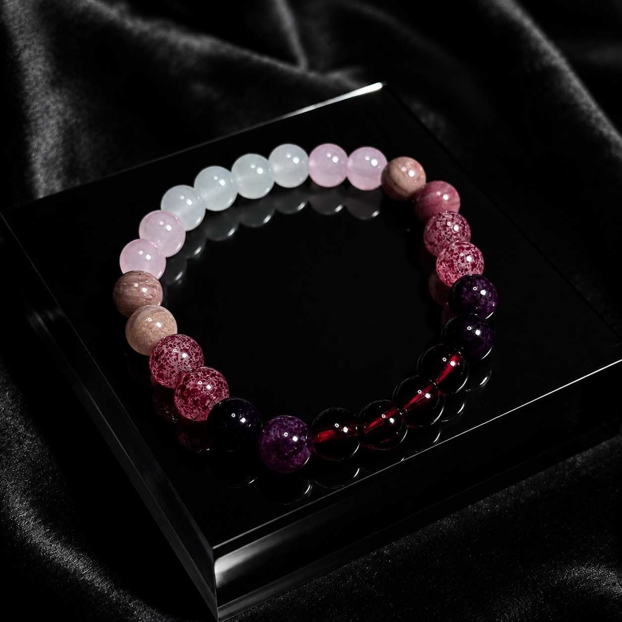 Crystal string vintage natural stone lucky bracelet beads