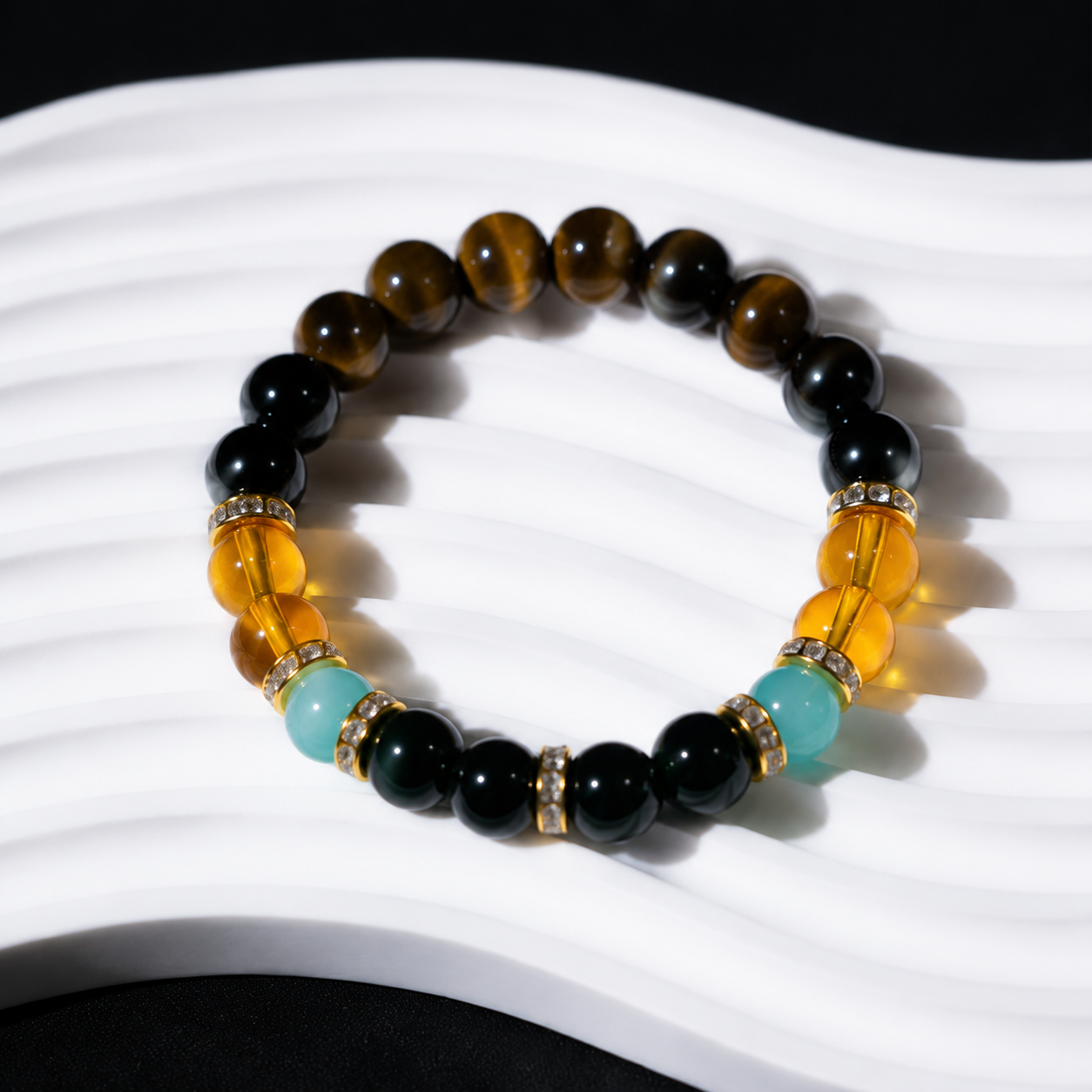 Natural Amethyst Tiger's Eye Lucky Bracelet