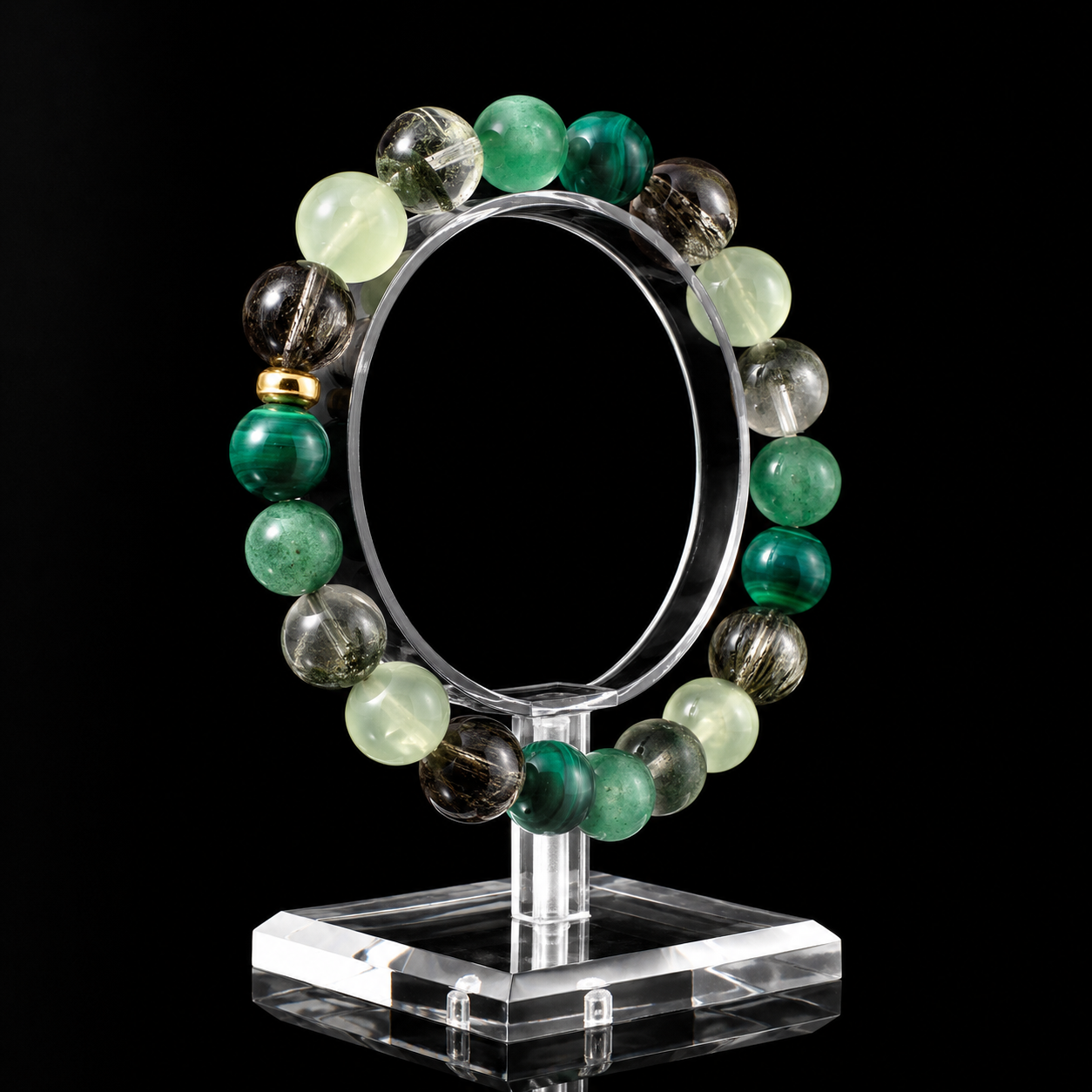 Auspicious Crystal Bead Single-Strand Bracelet for protection and safety